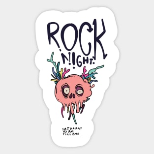 Rock night Sticker